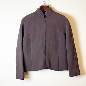EILEEN FISHER Smooth Silk Blend Quilted Jacket Small Petite